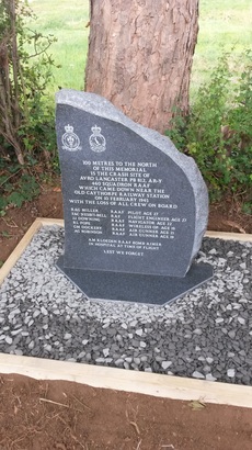 RAAF Lancaster Memorial Love Lane Caythorpe